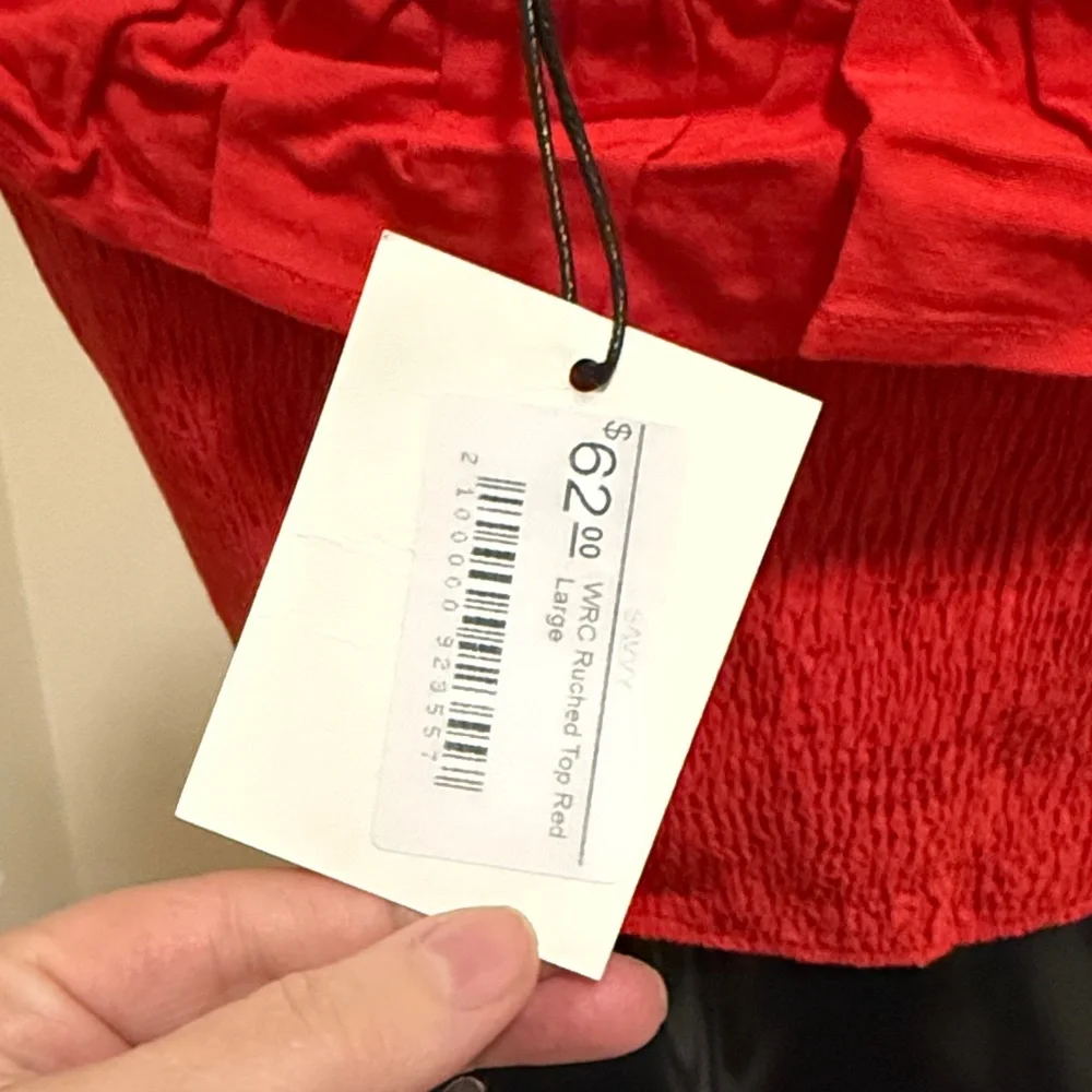 NWT boutique Red Ruffled Women's Skirt Set